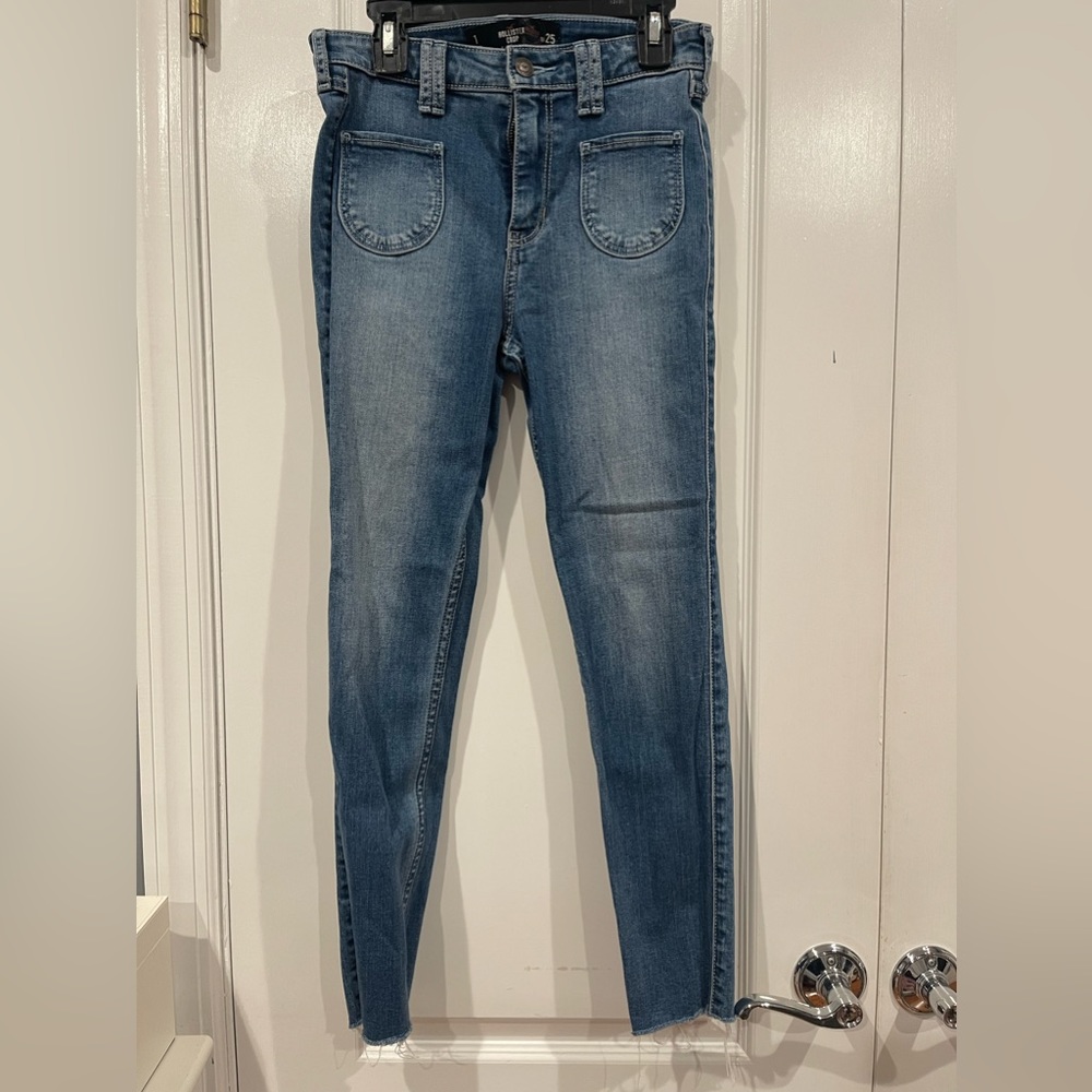 Hollister crop jeans high rise